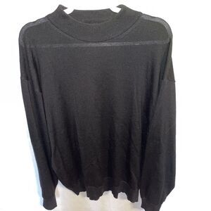 Fiji Pullover Sweater Mens Size XL Black Wool Blend Long Sleeve Round Neck Italy